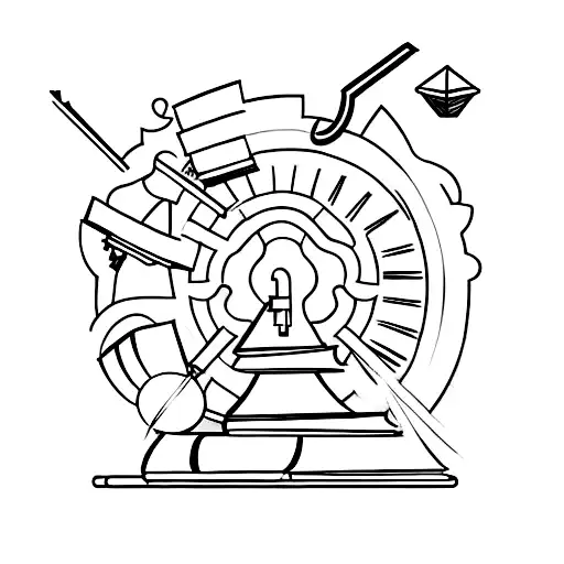 Stack of books with a keyhole on top tattoo design idea