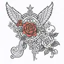 Spirit and religion, mom and dad tattoo design idea