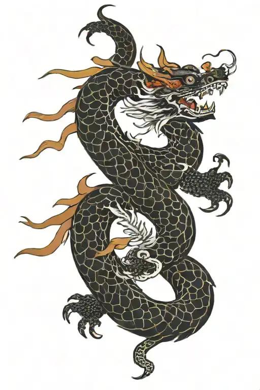 ouroboros dragon tattoo design idea