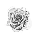 racing helmet with rose  tattoo design idea