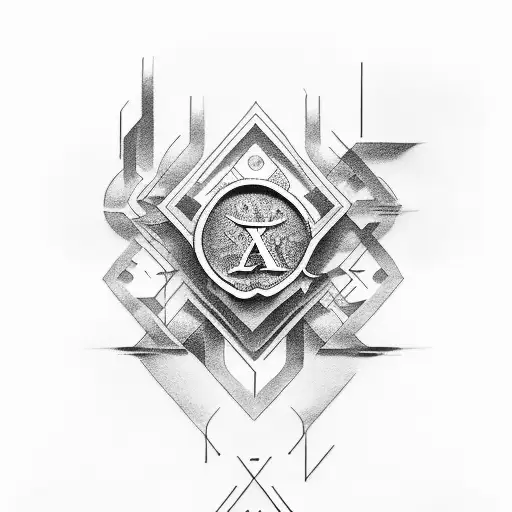 A and V alphabet together  tattoo design idea