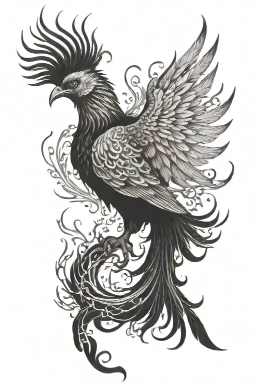 The phoenix is furious  tattoo design idea