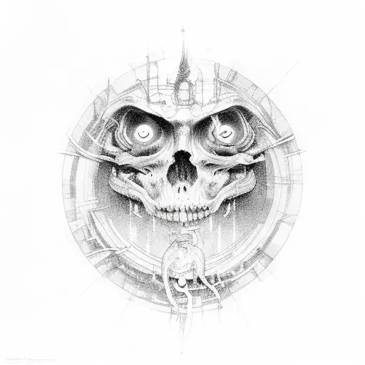 "slowly descend to the underworld" tattoo design idea