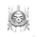 "slowly descend to the underworld" tattoo design idea