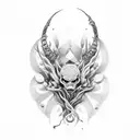 "slowly descend to the underworld" tattoo design idea