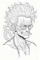 Doflamingo One Piece tattoo design idea