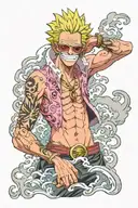 Doflamingo One Piece tattoo design idea