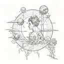 as a man I try to be strong not to show the world my upsets, I focus on ideals and create my own world tattoo design idea