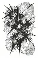 spikes and shadows projected tattoo design idea