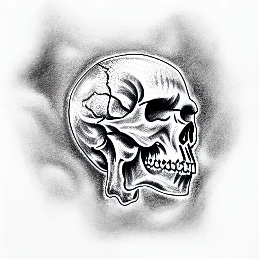 Skull tattoo design idea