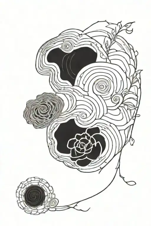 growth ring thick line  tattoo design idea