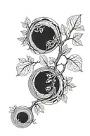 growth ring thick line  tattoo design idea