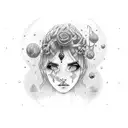 Depression Afro tattoo design idea