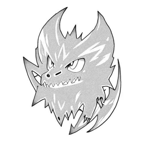 Digimon Badges on a tree tattoo design idea
