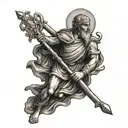 saint Christopher patron Saint tattoo design idea