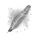 A feather transforming into a flock of birds tattoo design idea
