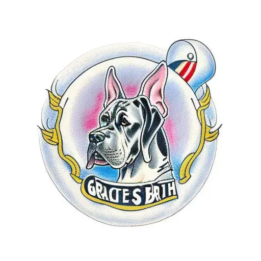great dane tattoo design idea