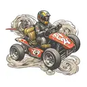 go kart with number 24 on the front  tattoo design idea