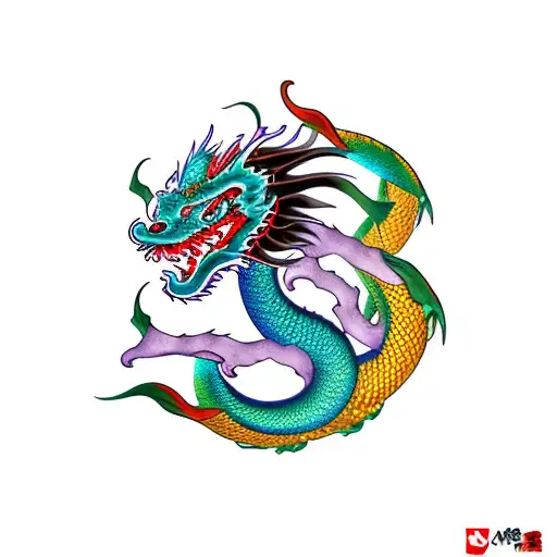 asian dragon tattoo design idea
