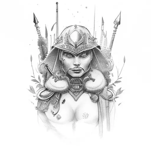 it is better to be a warrior in a garden than a gardener in a war tattoo design idea