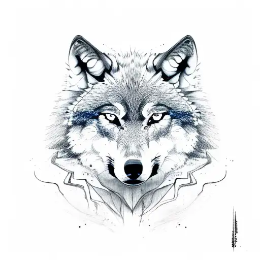 wolf eyes tattoo design idea