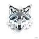 wolf eyes tattoo design idea