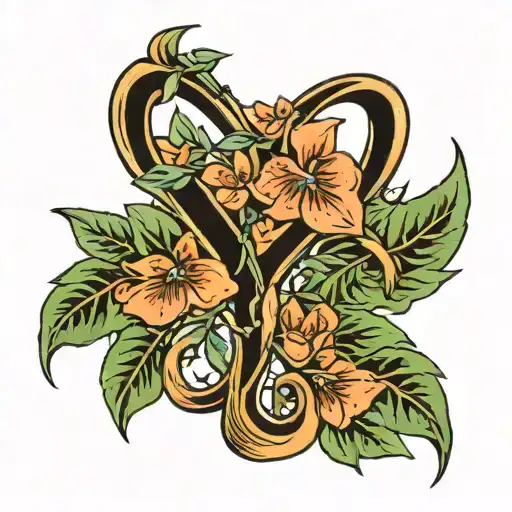 xoxo with italian ruscus  tattoo design idea