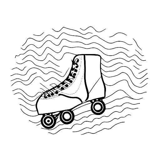 rollerskate tattoo design idea