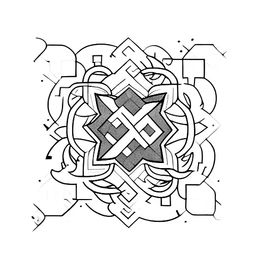 quad tattoo design idea