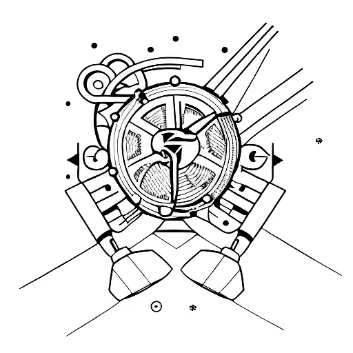 quad rollerskate tattoo design idea