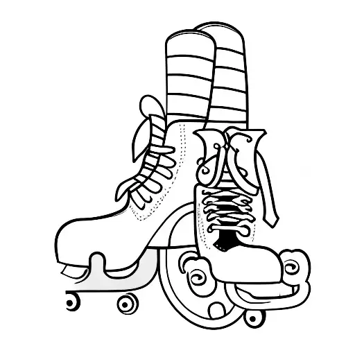Rollerskate tattoo design idea