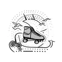 rollerskate tattoo design idea