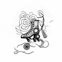 rollerskate tattoo design idea