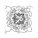 quad tattoo design idea