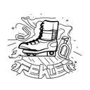 Rollerskate tattoo design idea