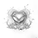 eternity heart tattoo design idea