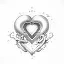 eternity heart tattoo design idea