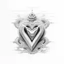 eternity heart tattoo design idea