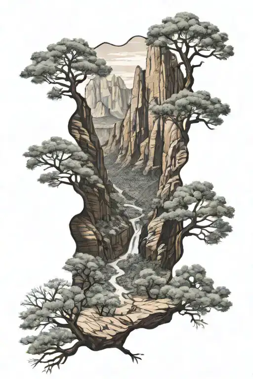 Zion national park tattoo design idea