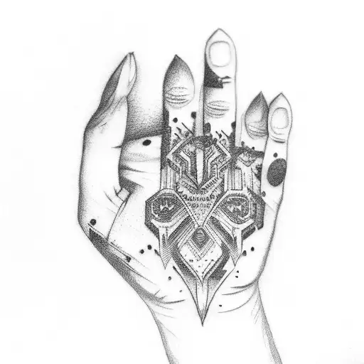 edgy dark grunge hand tattoo tattoo design idea