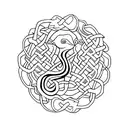 Celtic snake tattoo design idea