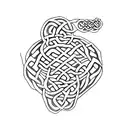 Celtic snake tattoo design idea