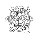Celtic snake tattoo design idea