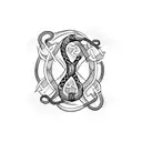 Celtic snake tattoo design idea