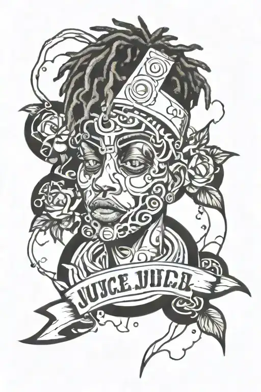 999 Juice Wrld tattoo design idea