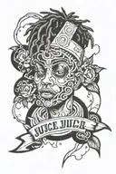 999 Juice Wrld tattoo design idea