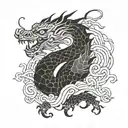 dragao chines tattoo design idea