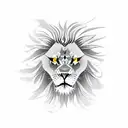 An angry lion and a phoenix tattoo design idea