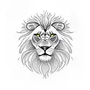 An angry lion and a phoenix tattoo design idea
