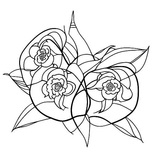 african violet tattoo design idea
